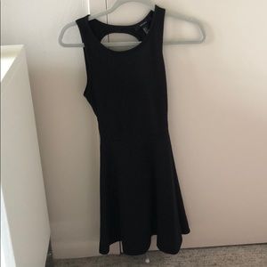 Black fit and flare dress